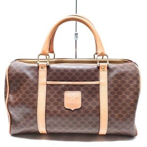 CELINE Hand Bag  Brown PVC